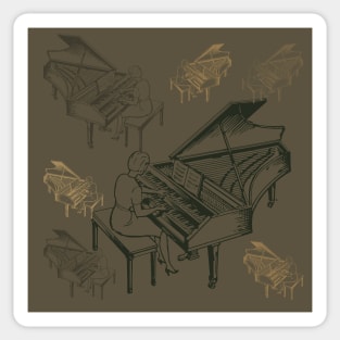 Harpsichord Camo Sticker